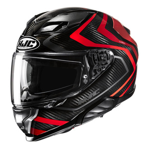 Kask motocyklowy integralny HJC F71 Carbon Nevio czarny/czerwony