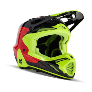 Kask cross offroad motocyklowy FOX V3 Revise Helmet Navy/pomarańczowy