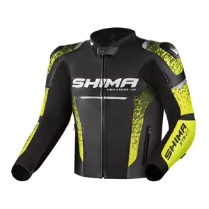 Kurtka motocyklowa skórzana sportowa Shima STR 2.0 czarny/fluo