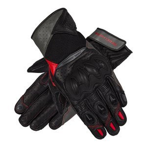 Damskie rękawice motocyklowe sportowe Rebelhorn FLUX II czarny-szary-złoty