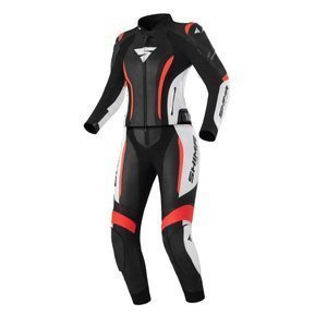 Kombinezon motocyklowy dwuczęściowy damski SHIMA MIURA 2.0 RED FLUO czarny biały czerwony fluo