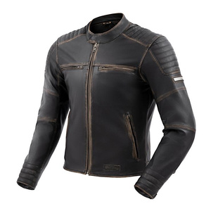 Kurtka motocyklowa skórzana miejska Rebelhorn HUNTER II brązowy vintage