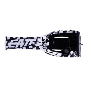 Gogle motocyklowe mx LEATT VELOCITY 5.5 CHECKER SZYBA SMOKE biały czarny