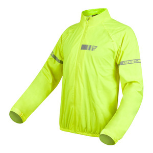 Kurtka przeciwdeszczowa odblaskowa motocyklowa Rebelhorn OCEAN żółty fluo unisex