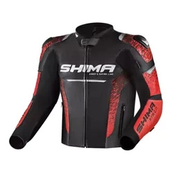 Kurtka motocyklowa skórzana Shima STR 2.0 czarny/czerwony
